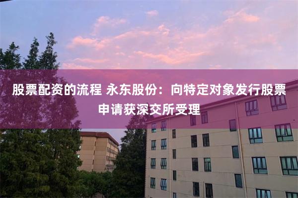 股票配资的流程 永东股份：向特定对象发行股票申请获深交所受理