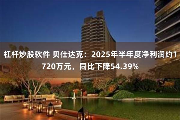 杠杆炒股软件 贝仕达克：2025年半年度净利润约1720万元，同比下降54.39%